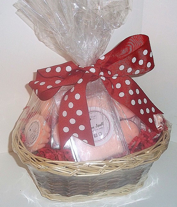 Items similar to SMALL GIFT BASKET candle and room fragrance set