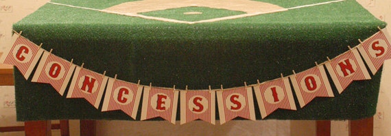 Baseball Concessions Birthday Party Banner Decor Il_570xn