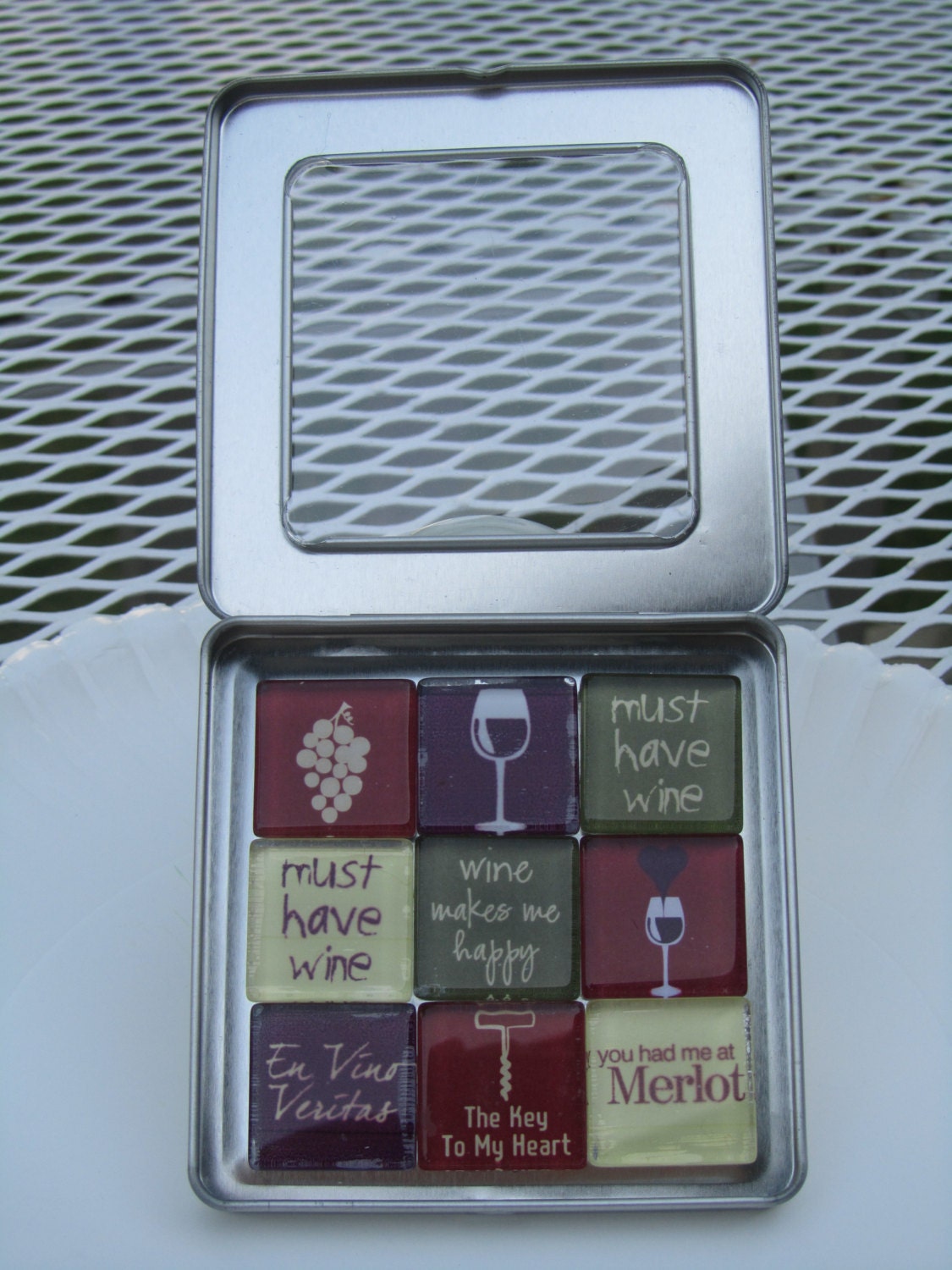Wine Themed Set of Nine by UpNorthKnitsAndGifts