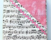 Musical theme covered journal in pink