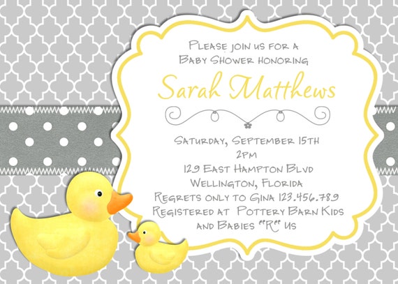 Baby Duck Invitations 8