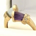 Vintage 14K Amethyst Blue Topaz Diamond Ring/ 1.80 Carats