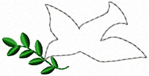 Dove Outline Embroidery Design Instant by JEmbroiderynApplique