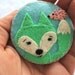 Felt Badge, Felt Pin, Kids Badge, Fox Pin,  Hedgehog Pin, Stocking Stuffer