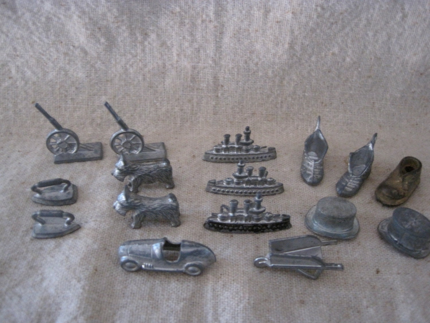 old monopoly pieces