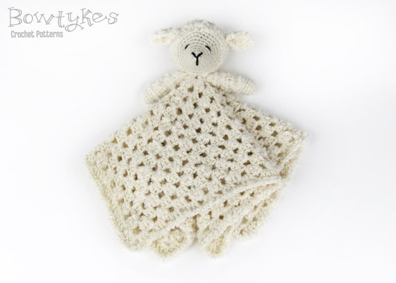 Lamb Lovey CROCHET PATTERN instant download blankey