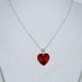 Red Heart Necklace, Crystal Heart Necklace, Simple Locket, Swarovski Crystal Red Heart Pendant Necklace, Siam AB, Red Heart
