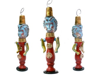 original vintage ornament vintage crafty lady german bisque doll parts by Elizabeth Rosen