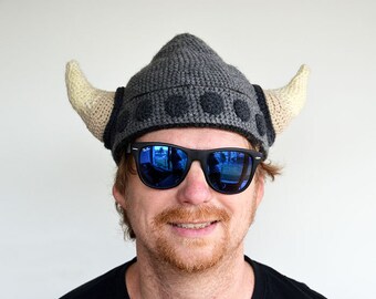 Viking Helmet Crochet Pattern, Viking Hat Crochet Pattern, Vikings Crochet Pattern, Crochet Viking Helmet Pattern Crochet Viking Hat Pattern