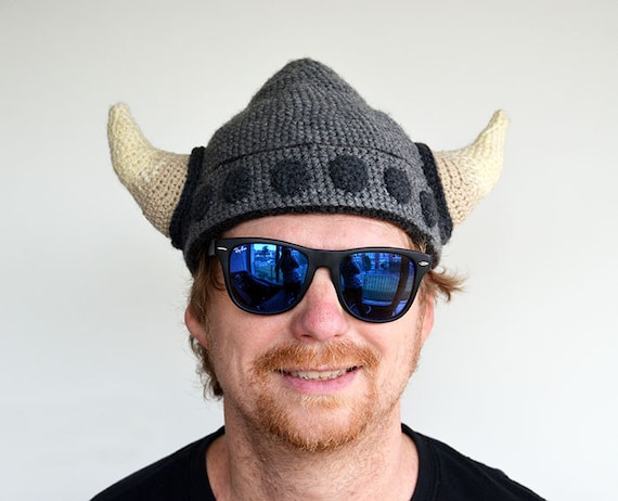 Viking Helmet - Crochet Viking Hat - Horned Helmet ...
