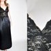 1940 Black Lingerie Lace and Satin STUNNING GORGEOUS Lace Work