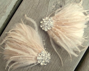 Wedding Shoe Clips, Bridal Shoe Clips, Feather Shoe Clips, Womens Shoe Clips, Rhinestone Shoe Clips, Clips for Wedding Shoes, Bridal Shoes