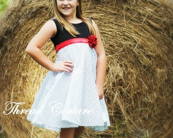 Girls Sewing Pattern Dress , INSTANT DOWNLOAD, Toddler Dress Pattern, Pdf Pattern, Rosette Dress