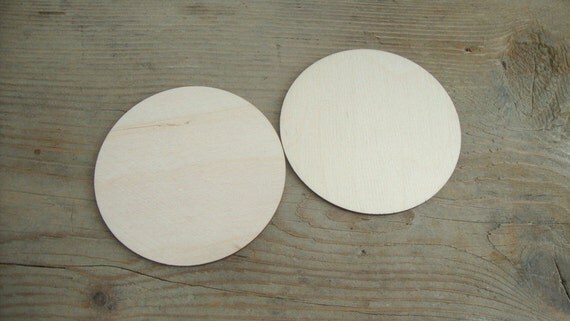 coasters decoupage blank 6 coaster of natural wood Wooden round coaster set blank