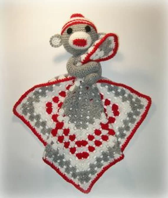 Sock Monkey Lovey Crochet Pattern