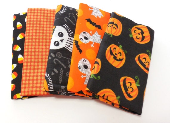 Fabric Halloween Fat Quarter Bundle Novelty Theme