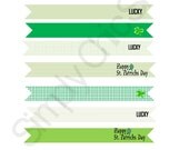 PRINTABLE St. Patricks Day Straw Flag Toppers for Paper Straws - DIY - Instant Download Il_170x135