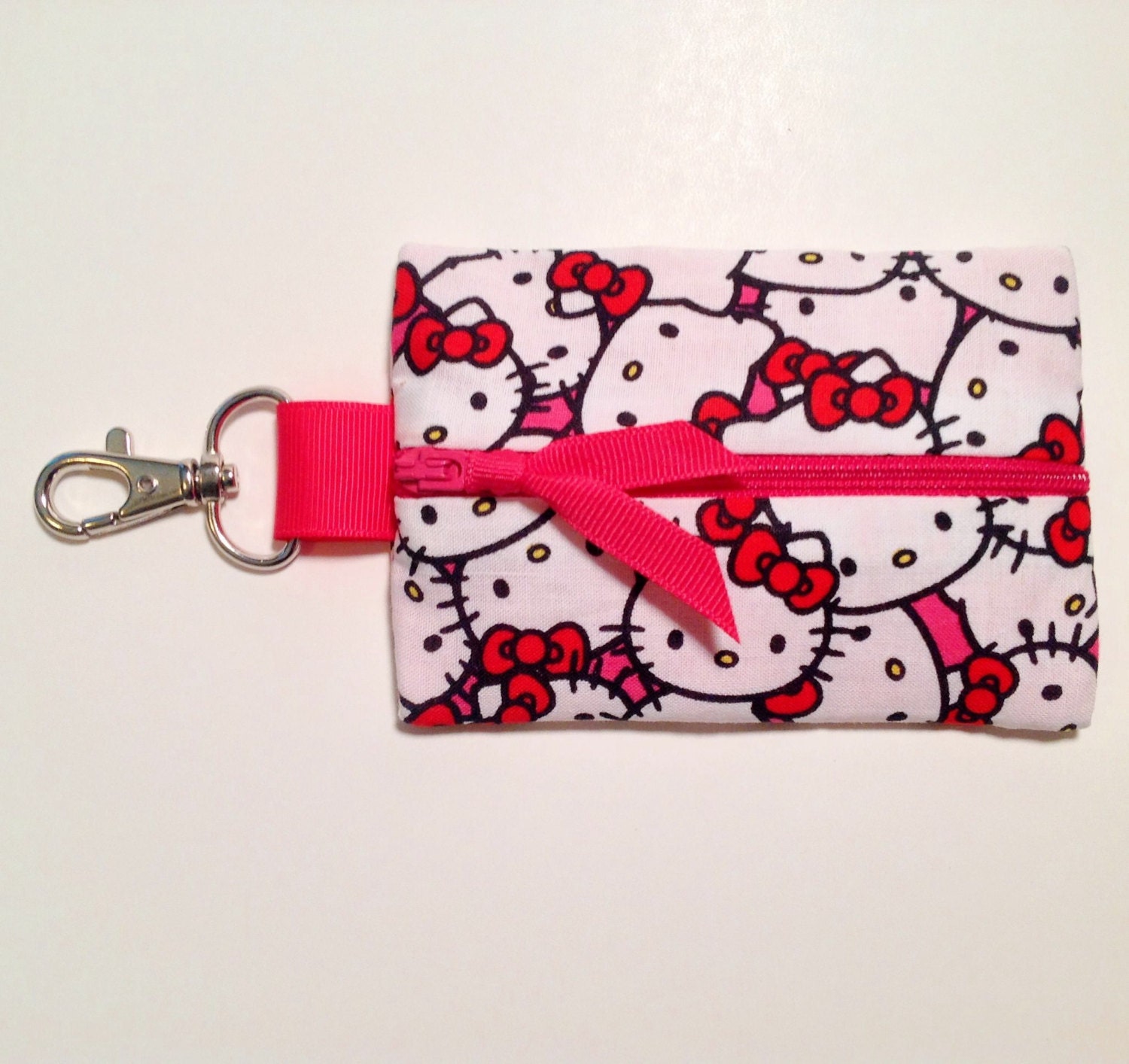 Dog Poop Bag Dispenser and Holder in Hello Kitty & Hot Pink
