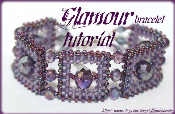 Download BEADING PATTERN bracelet tutorial instructions GLAMOUR style