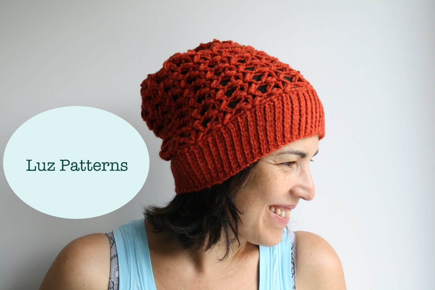 autumn pattern crochet LuzPatterns slouchy Crochet by pattern women Pattern crochet hat