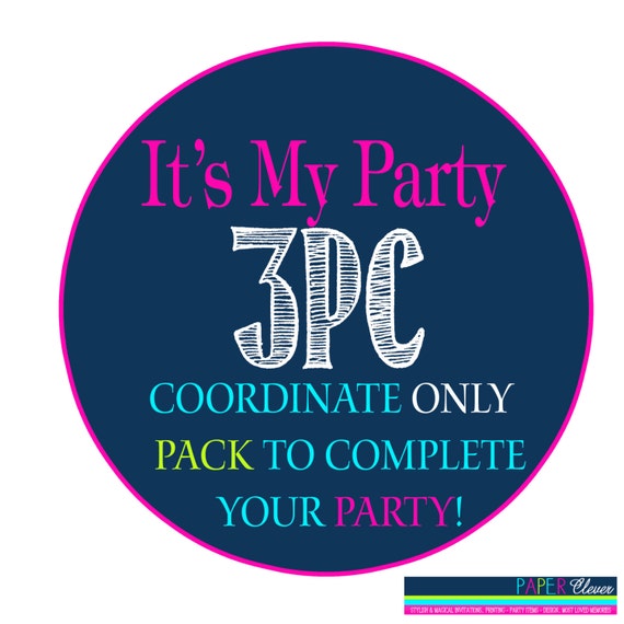 Party Decoration Coordinate Bundle Pack - digital file, printable file #700 Il_570xn