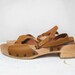 Vintage Italian Wooden Platform Clogs/Sandals