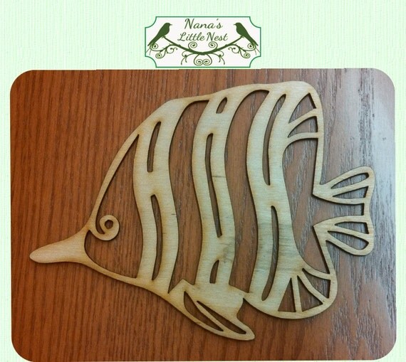 Tropical Fish Wood Cut Out Laser Cut