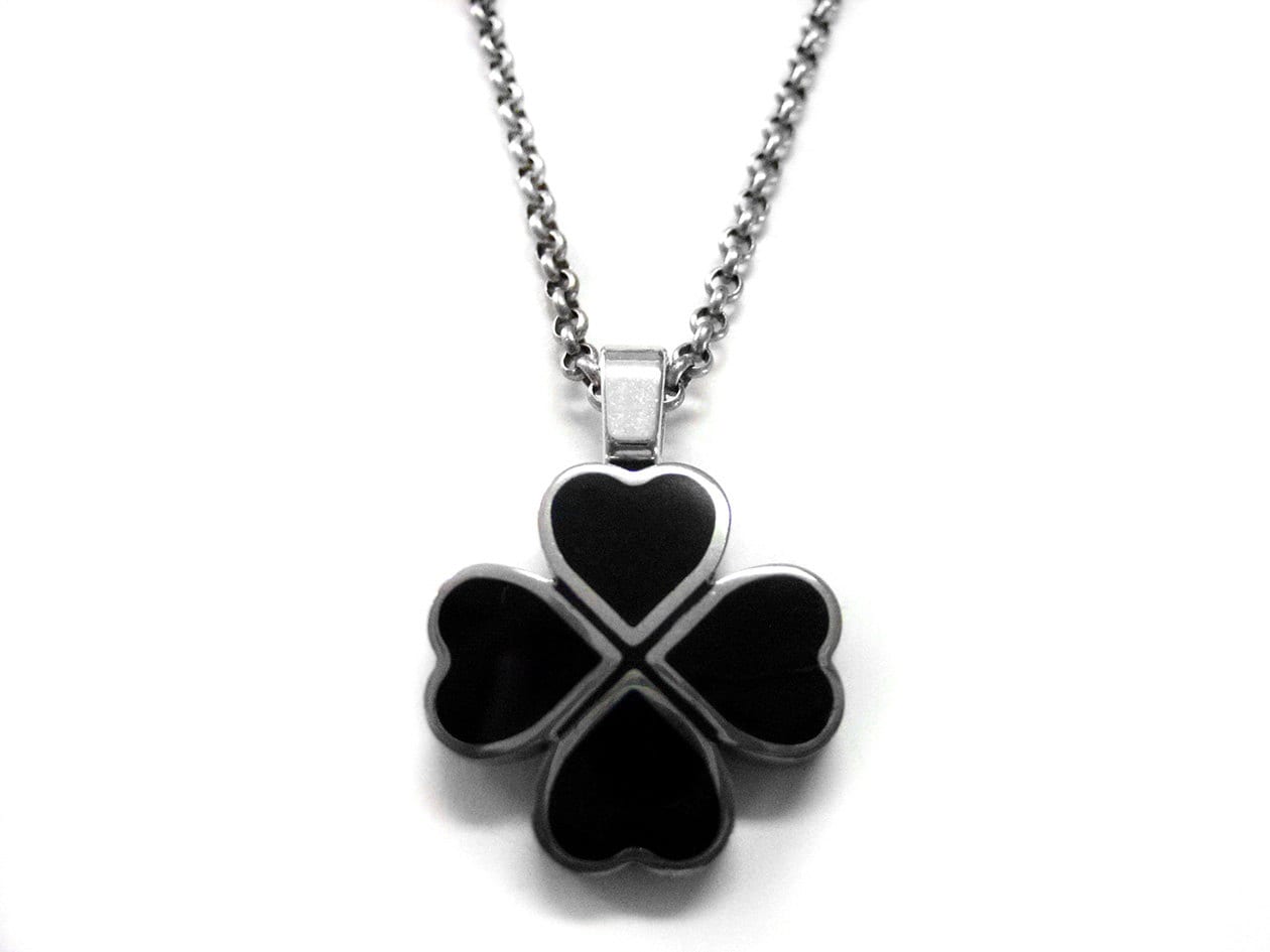 Black Clover Pendant Necklace by AvantGardeDesign on Etsy