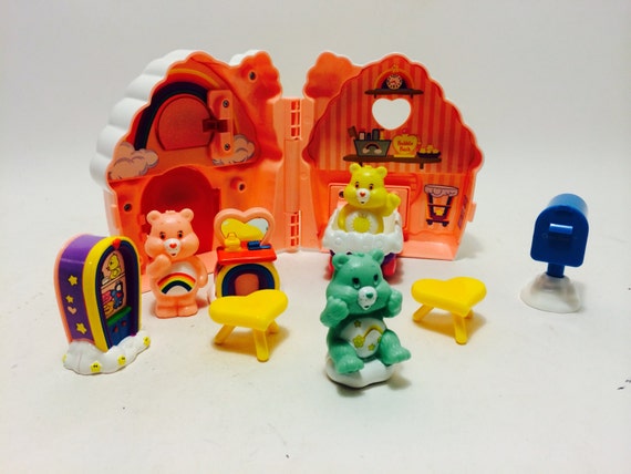 Vintage Care Bear House Cheer Bear House With Bed 80s toys