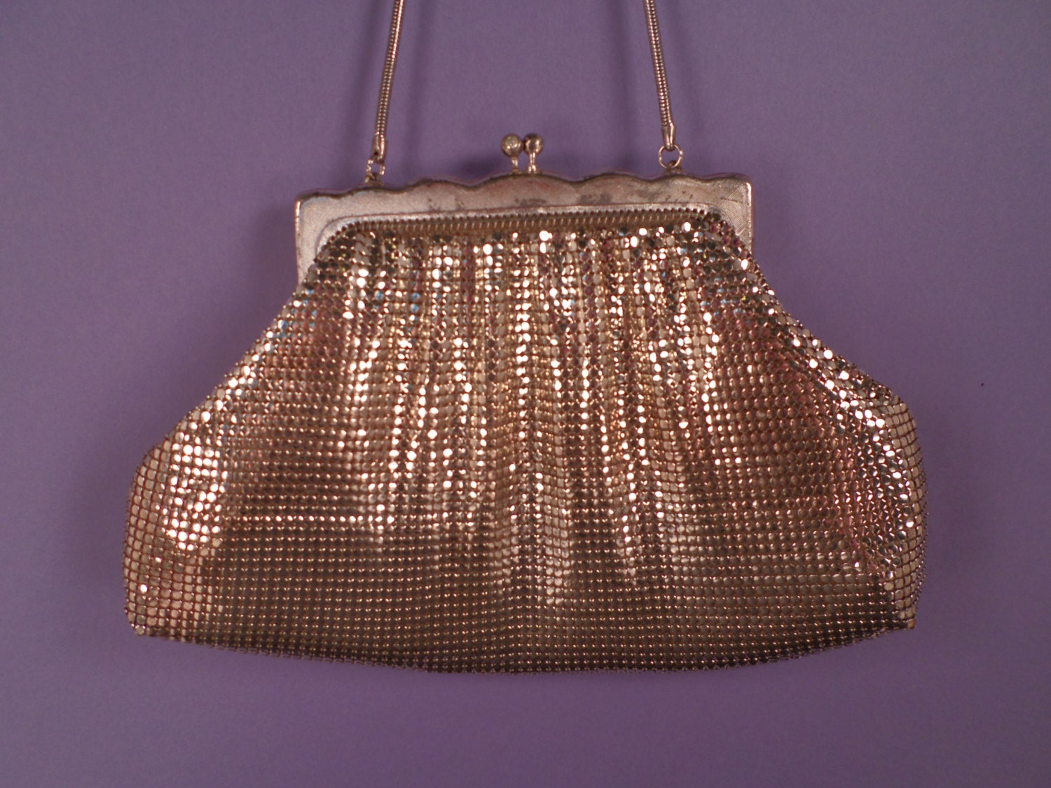 gold glomesh purse