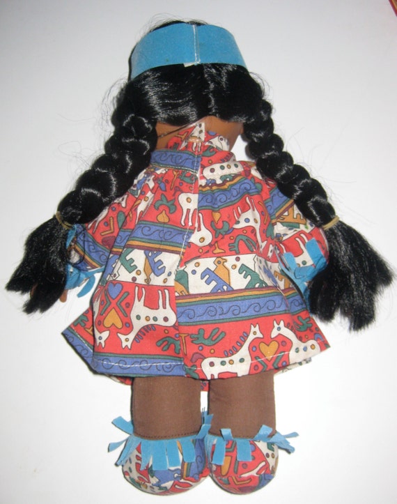 vintage 12 Native American Doll Made in China by Gi by TwillaGirl