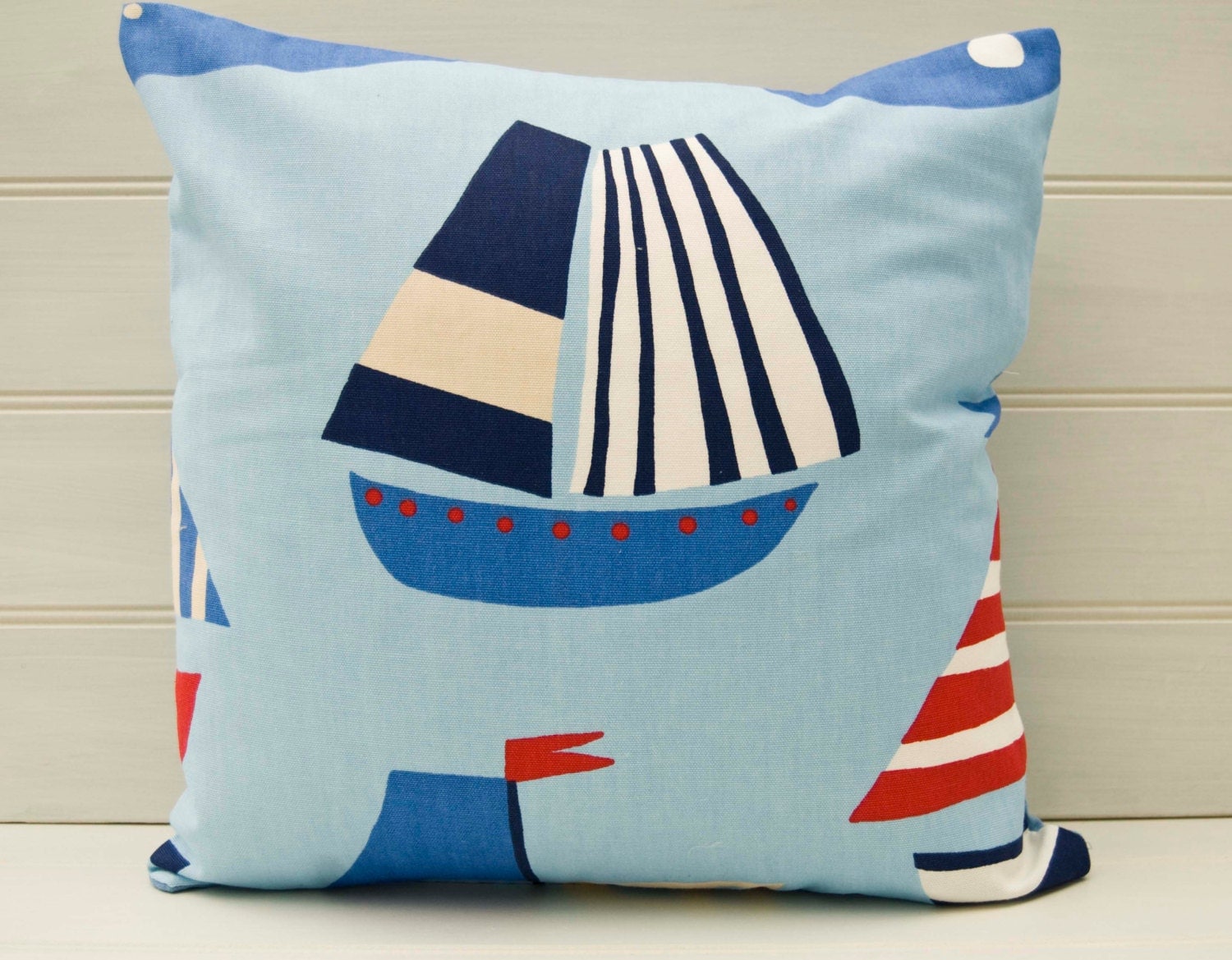 Nautical Throw Pillow Cushion Cover 16 inches UK by GreenCallow