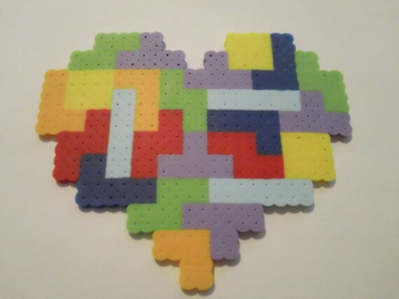 Tetris Heart Bead Sprite by OCBeadSprites on Etsy