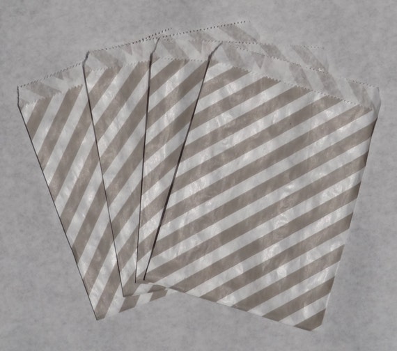 Grey Stripe Middy Favor Bags, 24 Pack Il_570xn