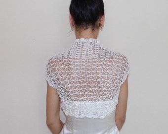 Bridal Bolero Jacket Wedding Shrug lace crochet ivory Shrugs Boleros