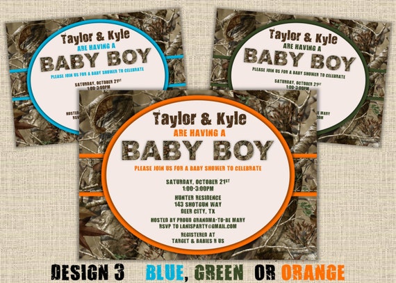 Camo Baby Shower Invitations Templates 9