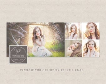 Facebook Timeline Cover - Clean Photography Photoshop Template - Instant Download