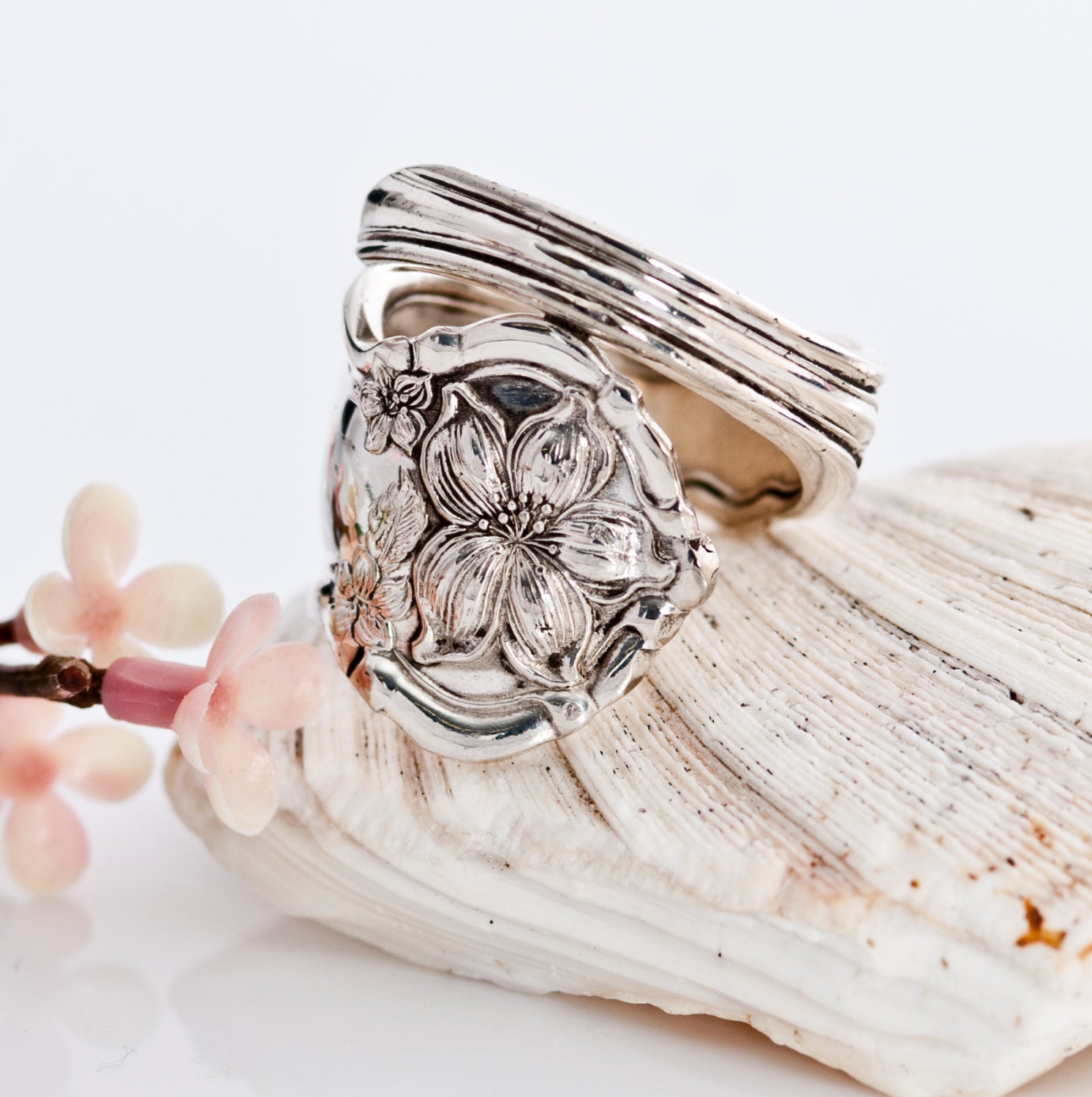 Vintage Spoon Ring Orange Blossom Spoon Ring Silverware