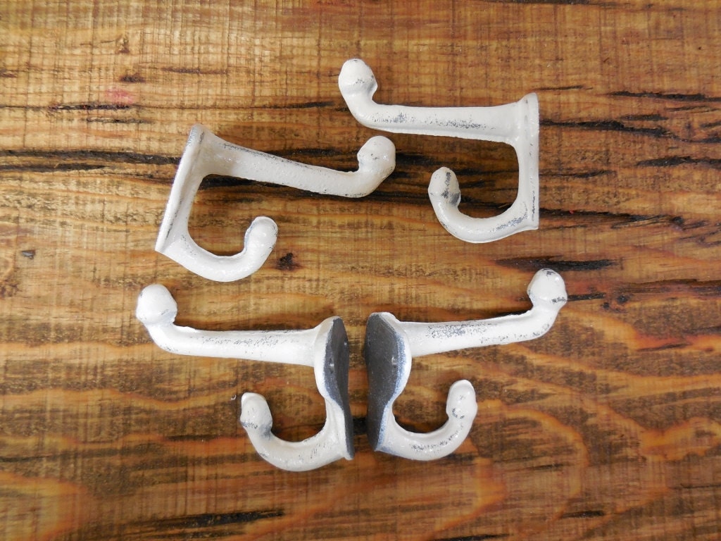 Shabby Chic wall hooks Cast iron hooks French Country wall