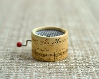 Music Box Musical Staff. Hand cranked. Personalized with the song you choose from the list.