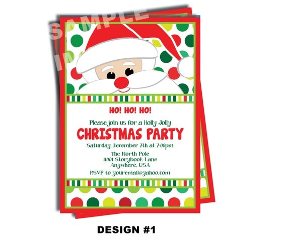 Items similar to Santa Claus Invitation - Santa Birthday Party ...