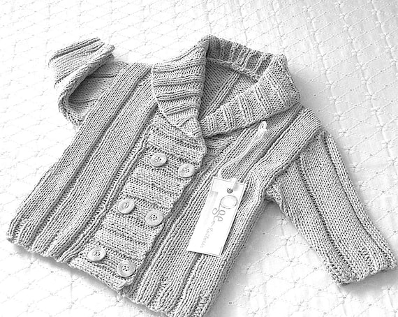 Baby double breasted ribbed jacket P024