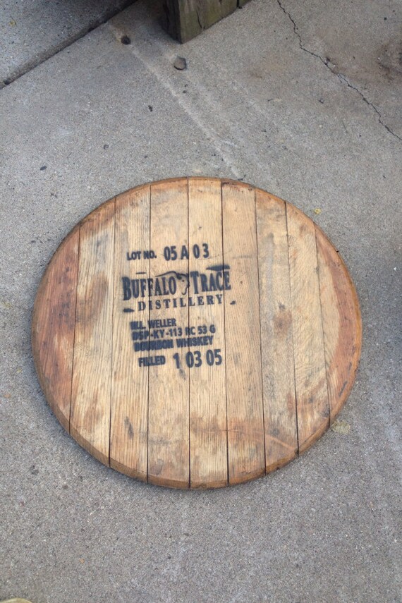 Buffalo Trace Bourbon Whiskey barrel head by KyBarrel on Etsy