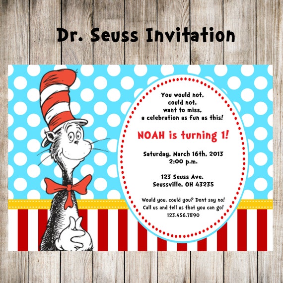 Printable Dr. Seuss Polka Dot and Stripe by ThatsSoCuteEtsyShop