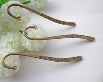15 pcs Antique Bronze Bookmark Pendant Charm 11mmx120mm