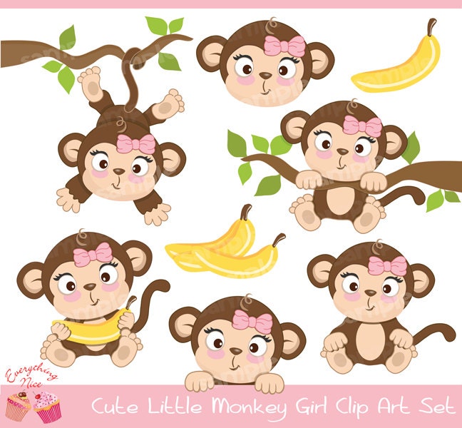 monkey clip art etsy - photo #45