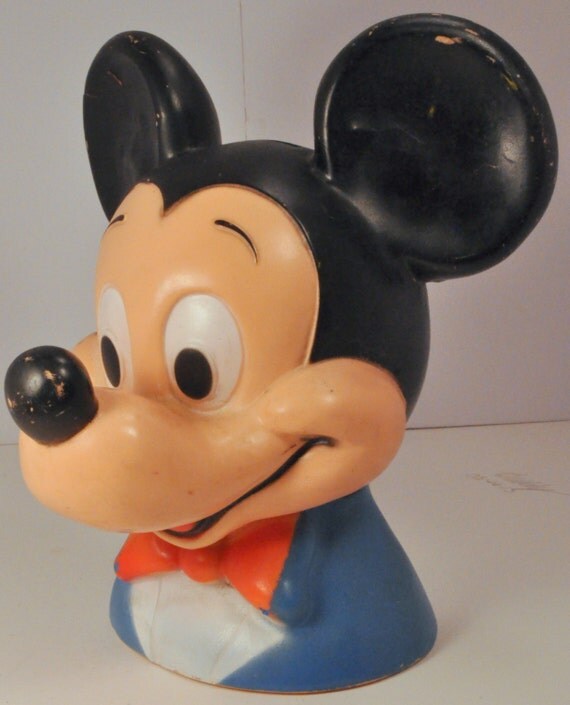 Vintage 1971 Disney Mickey Mouse Head Coin Bank