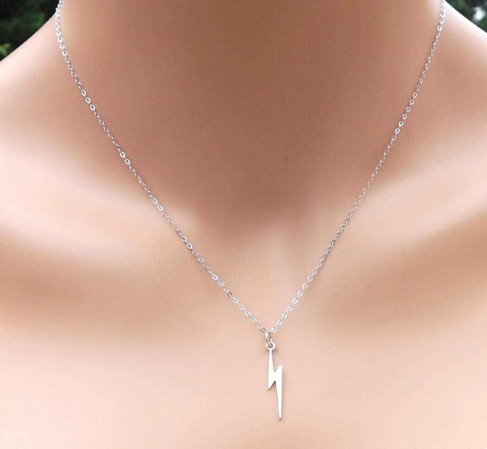 Lightning Bolt NecklaceALL Sterling Silver Thunder Bolt