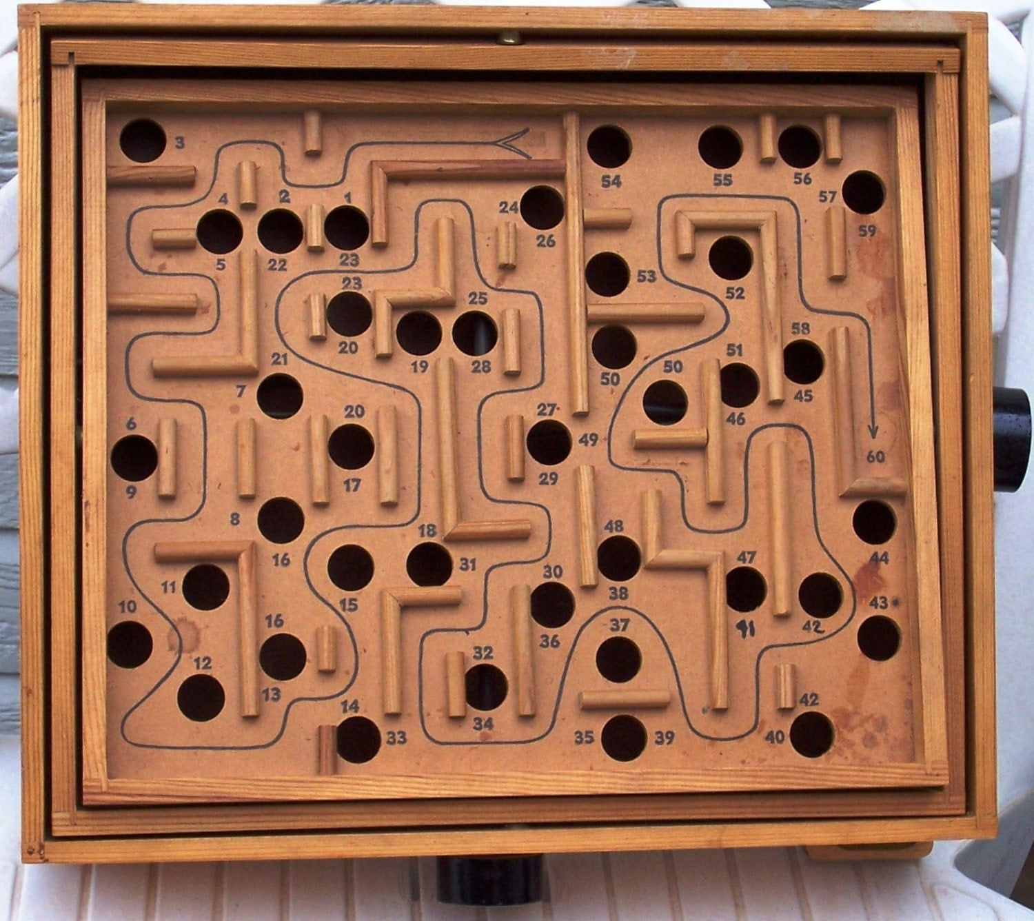 Vintage Antique Marble Labyrinth Game 1970s by DebsBetterThanNew