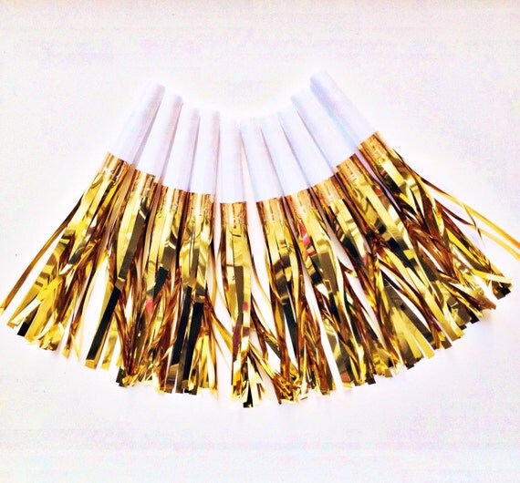 10 Fringe party horns metallic gold noise by StephShivesStudio